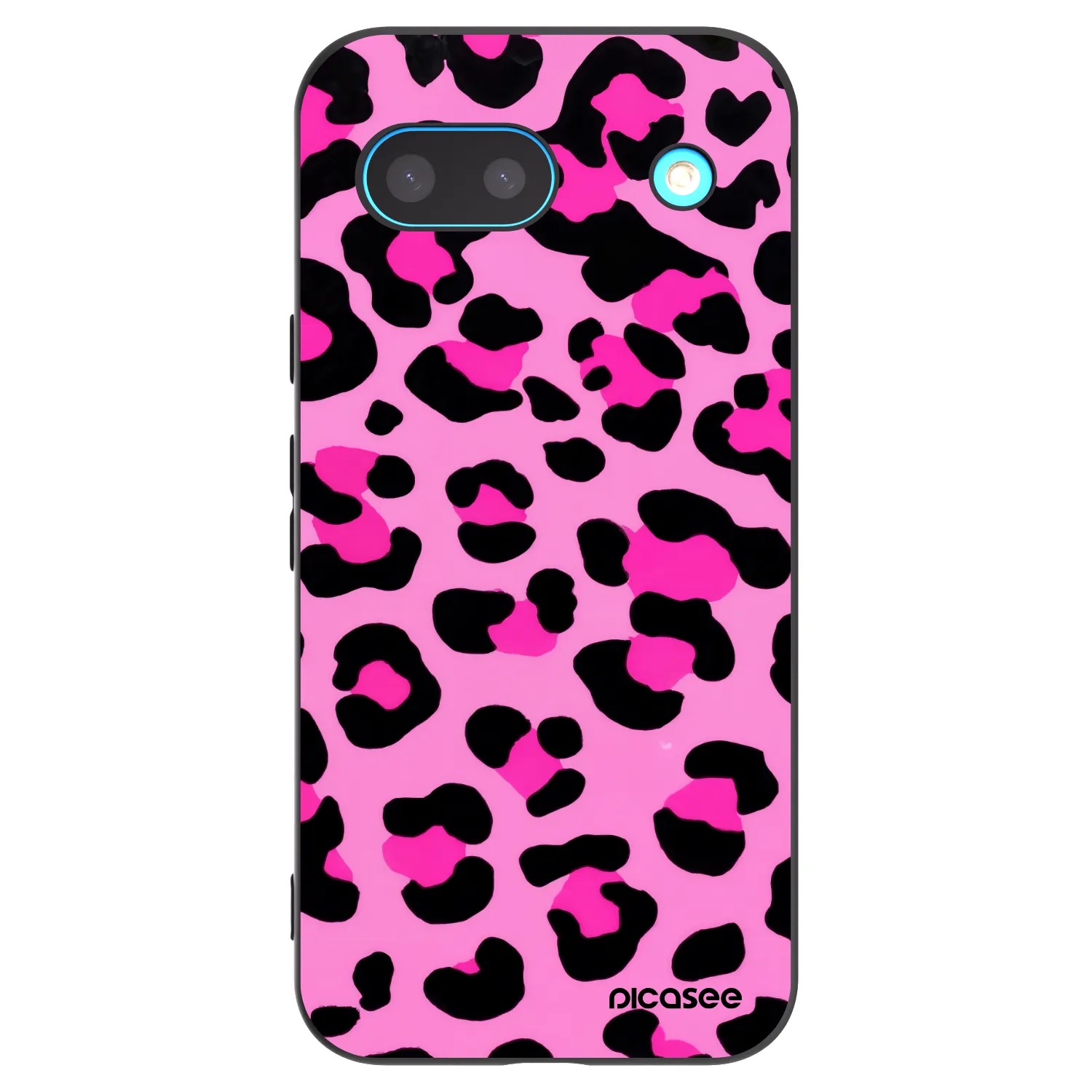 Picasee silikonowe czarne etui na Google Pixel 8a - Pink Tiger