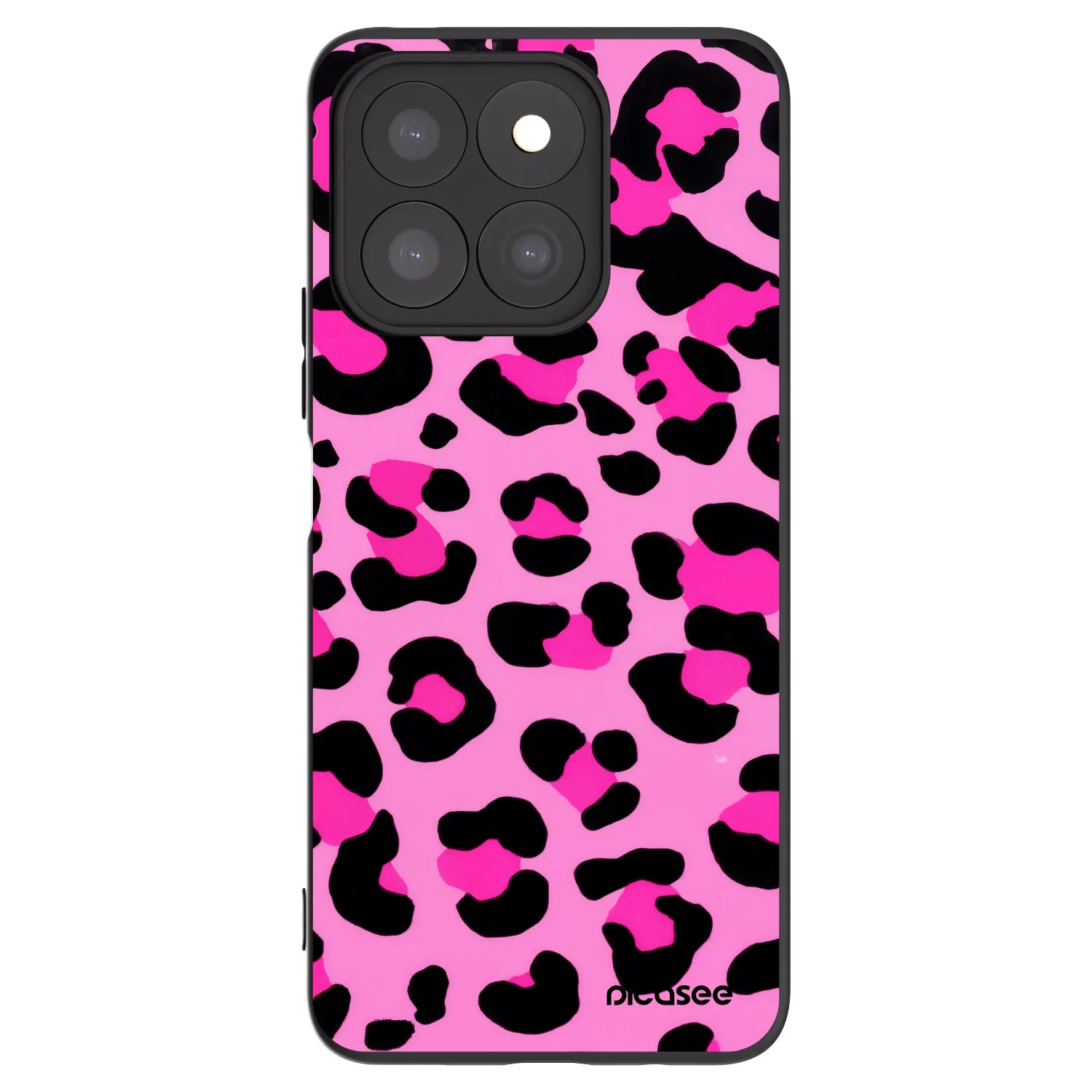 Picasee silikonowe czarne etui na Honor X8c - Pink Tiger