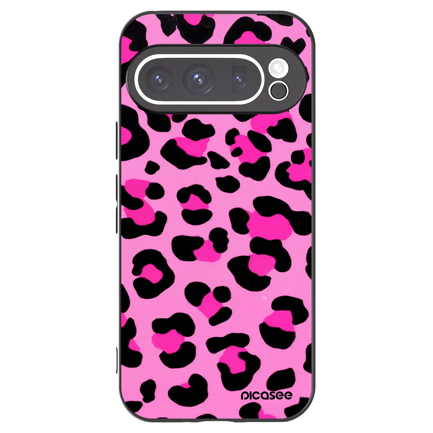 Picasee silikonowe czarne etui na Google Pixel 9 Pro - Pink Tiger