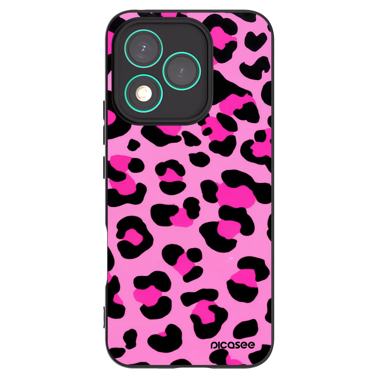 Picasee silikonowe czarne etui na Honor 400 Lite 5G - Pink Tiger
