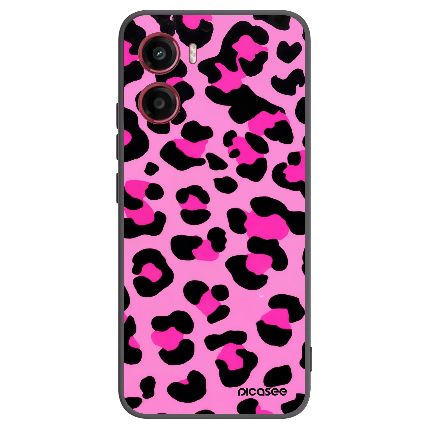 Picasee silikonowe czarne etui na Motorola Moto G05 - Pink Tiger