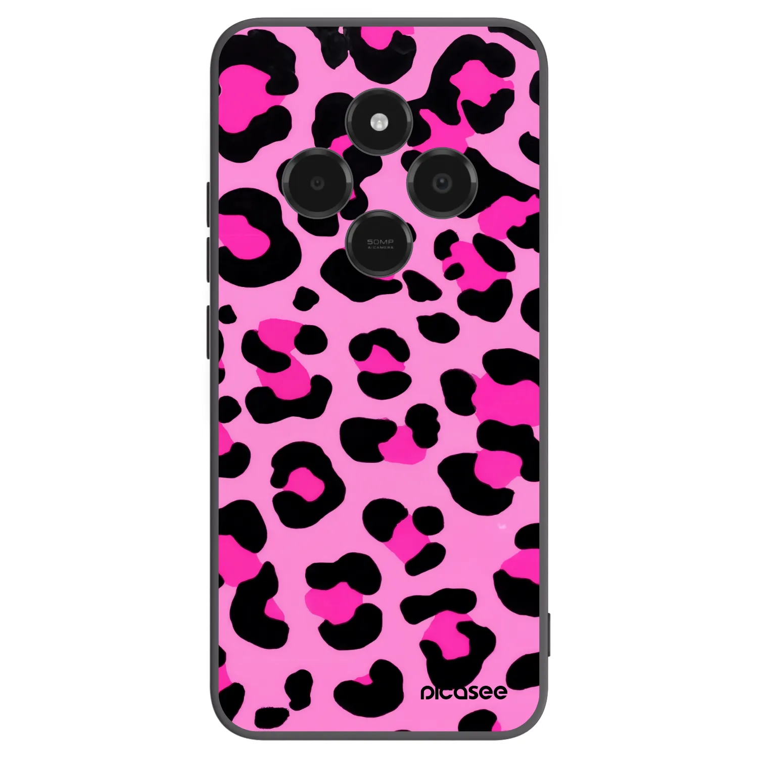 Picasee silikonowe czarne etui na Xiaomi Poco C75 - Pink Tiger