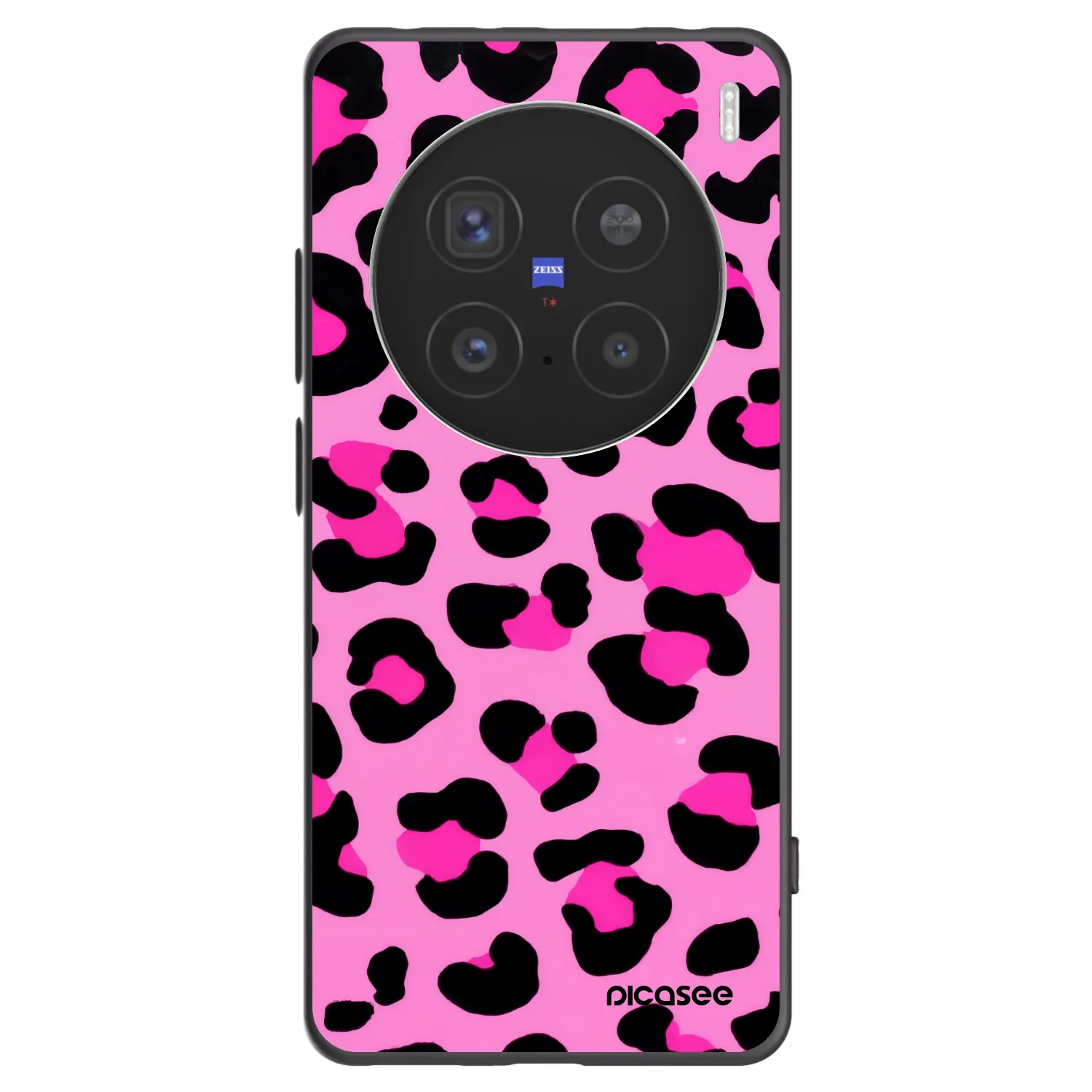 Picasee silikonowe czarne etui na Vivo X200 Pro - Pink Tiger