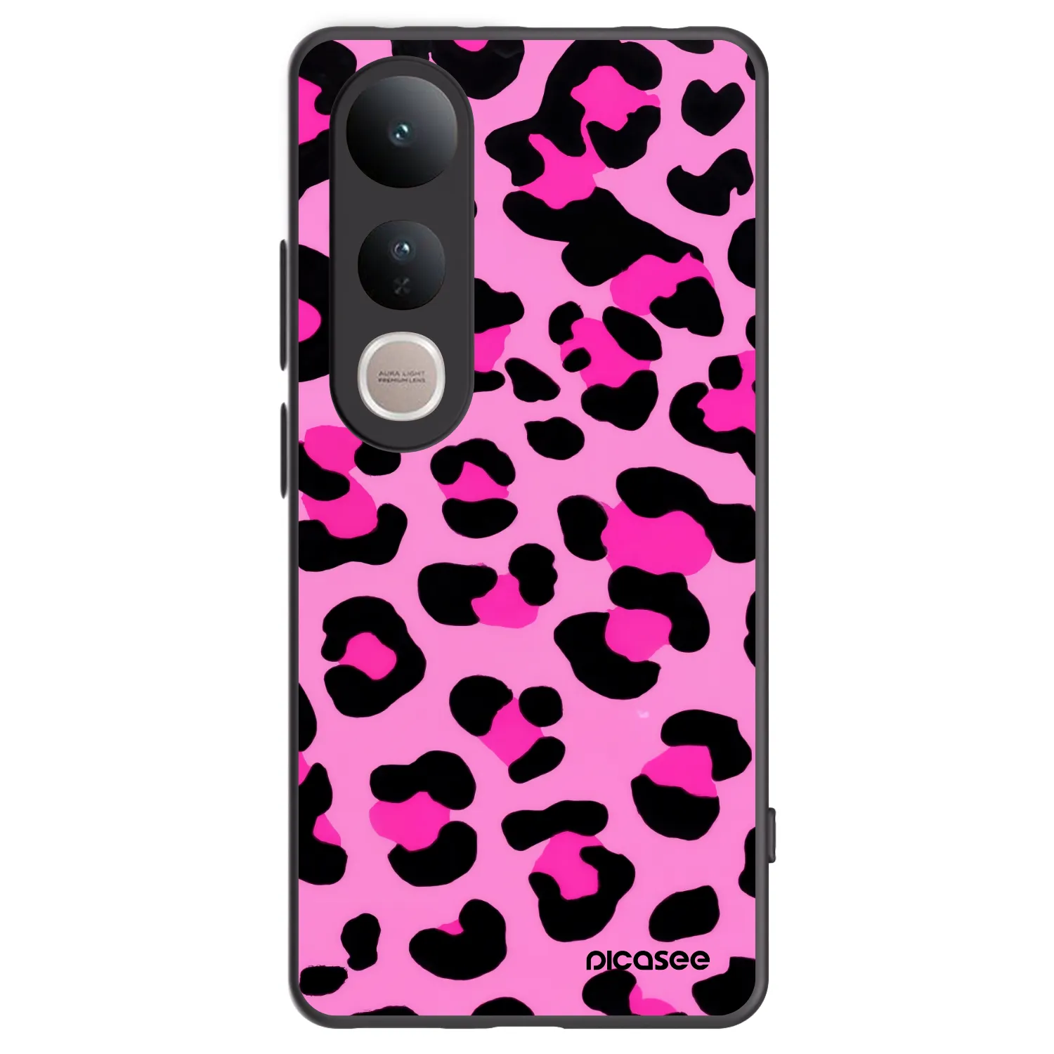 Picasee silikonowe czarne etui na Vivo V50 Lite 5G - Pink Tiger