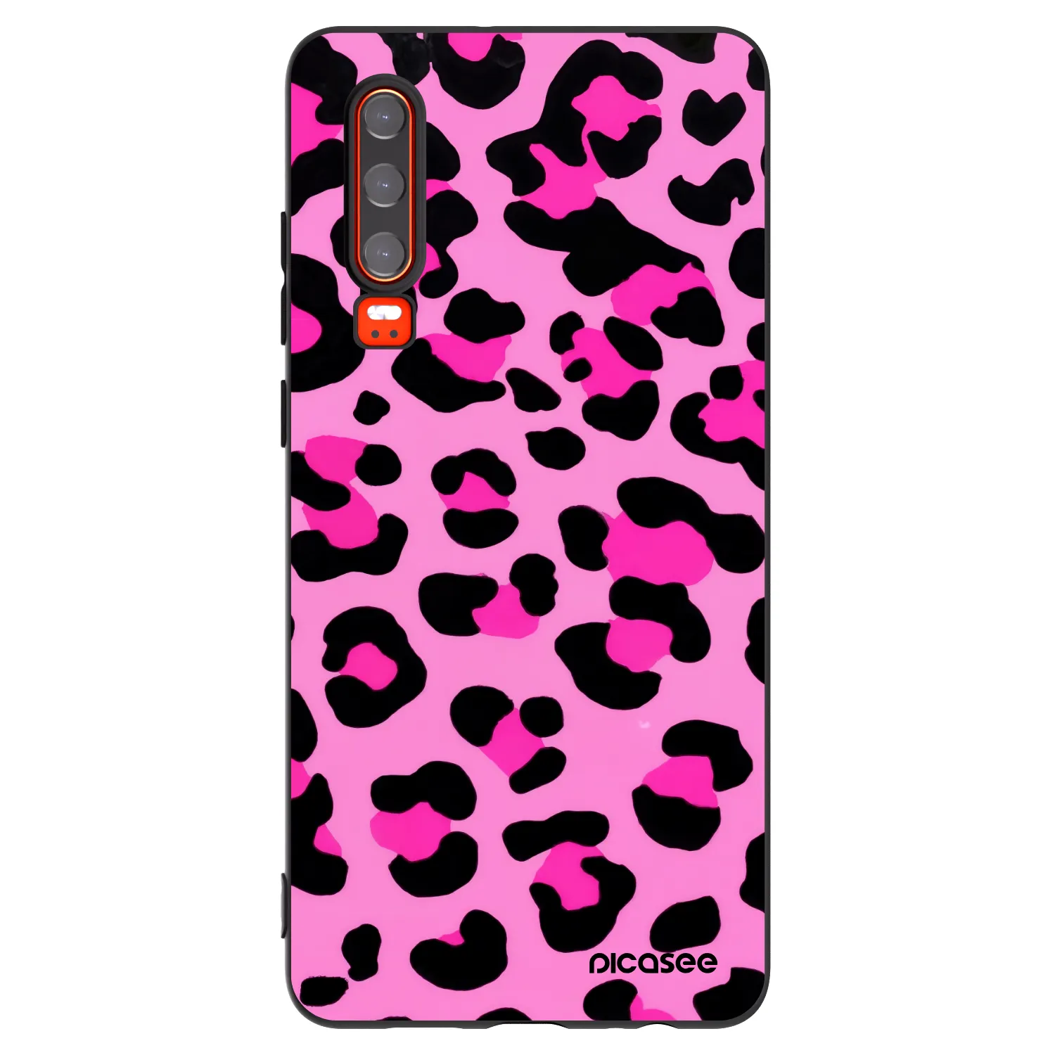 Picasee silikonowe czarne etui na Huawei P30 - Pink Tiger