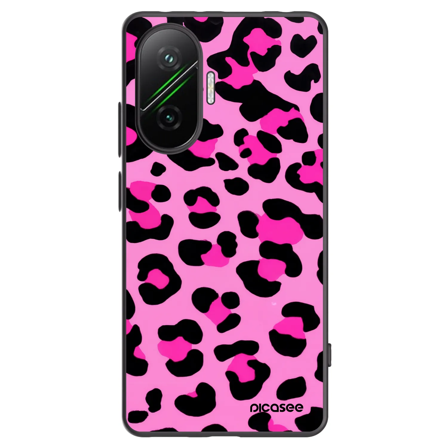 Picasee silikonowe czarne etui na Xiaomi Poco F7 5G - Pink Tiger