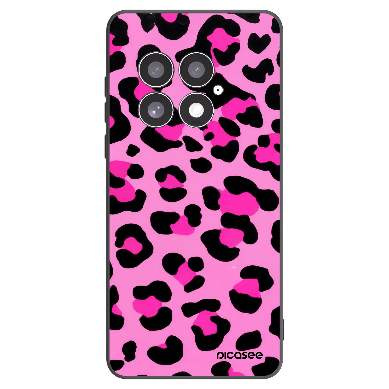 Picasee silikonowe czarne etui na OnePlus 13 5G - Pink Tiger