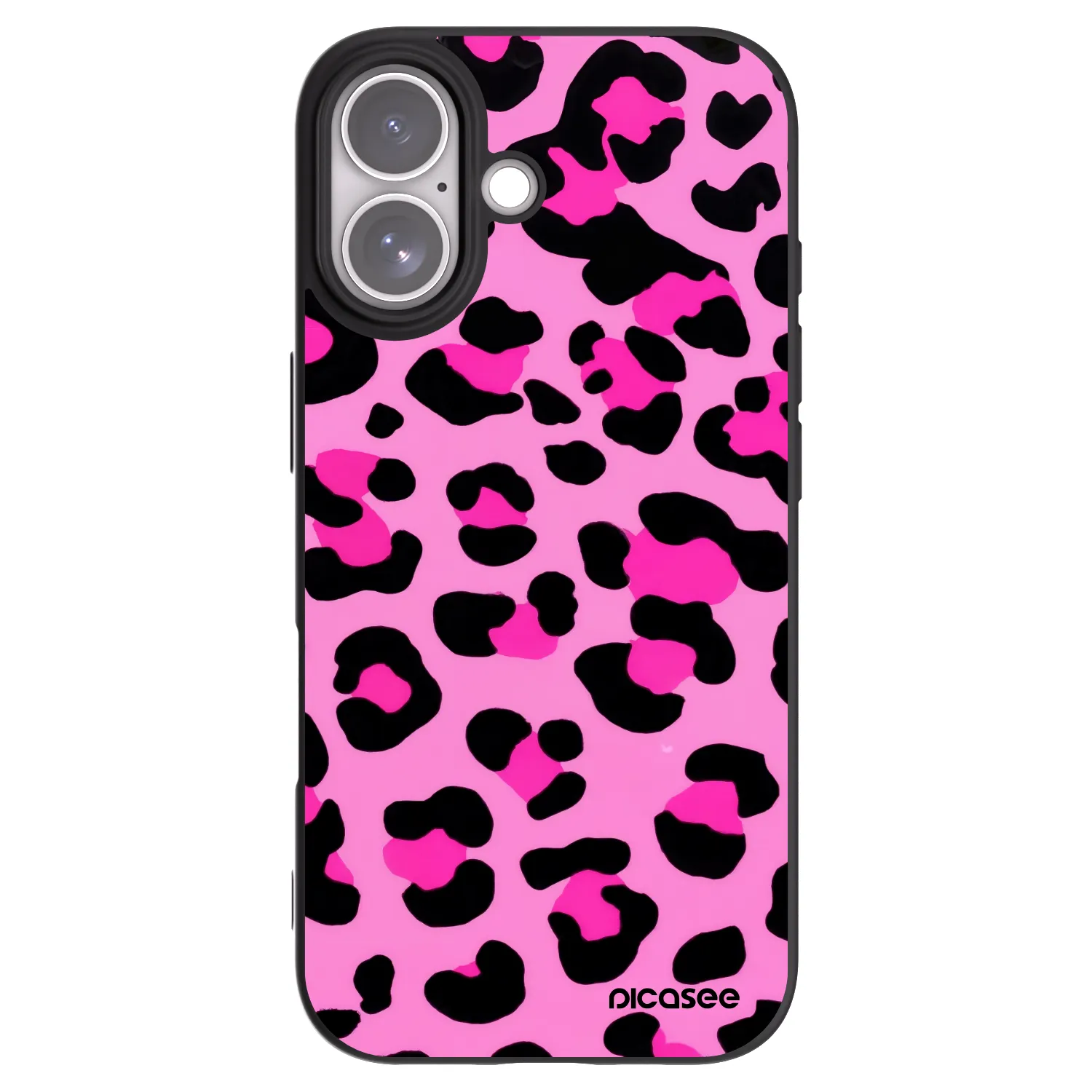Picasee silikonowe czarne etui na Apple iPhone 17 - Pink Tiger