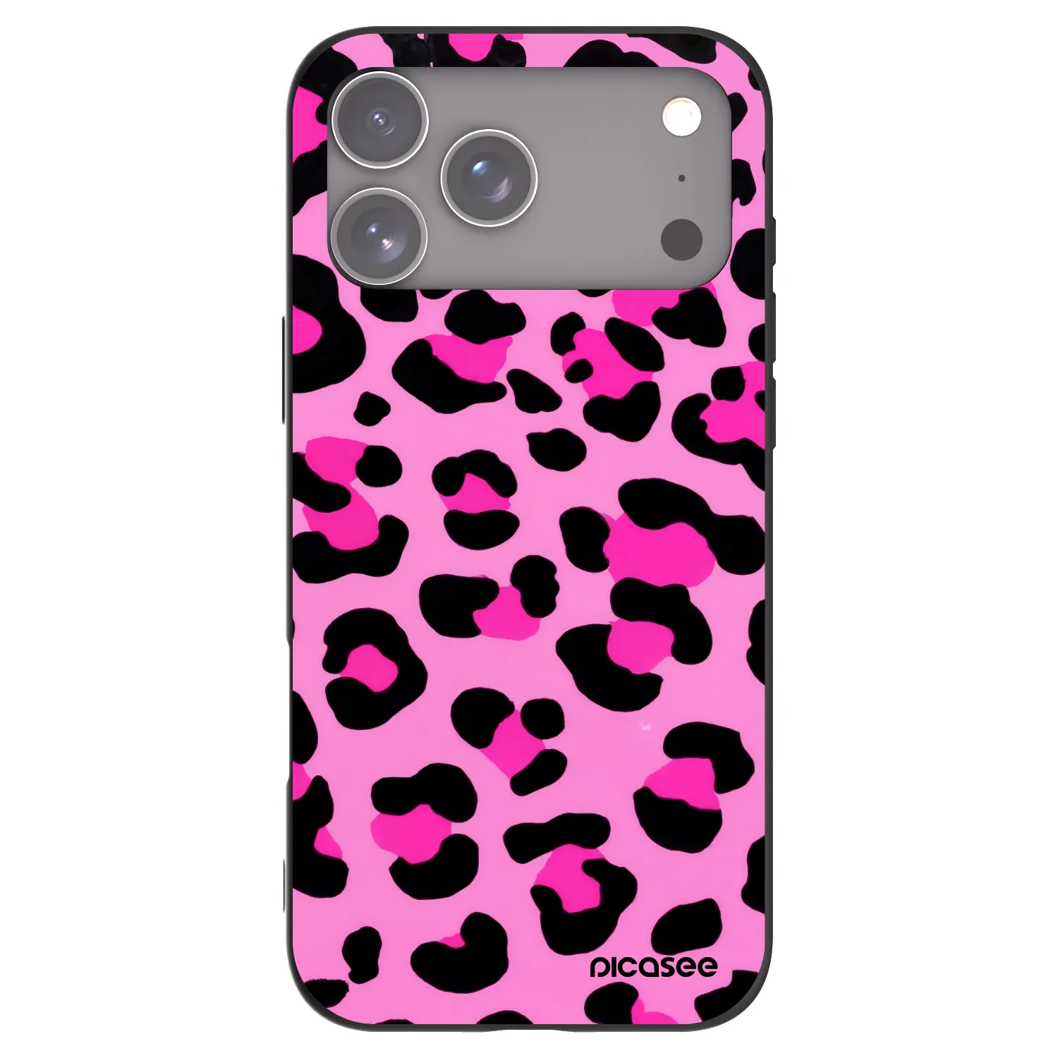 Picasee silikonowe czarne etui na Apple iPhone 17 Pro Max - Pink Tiger