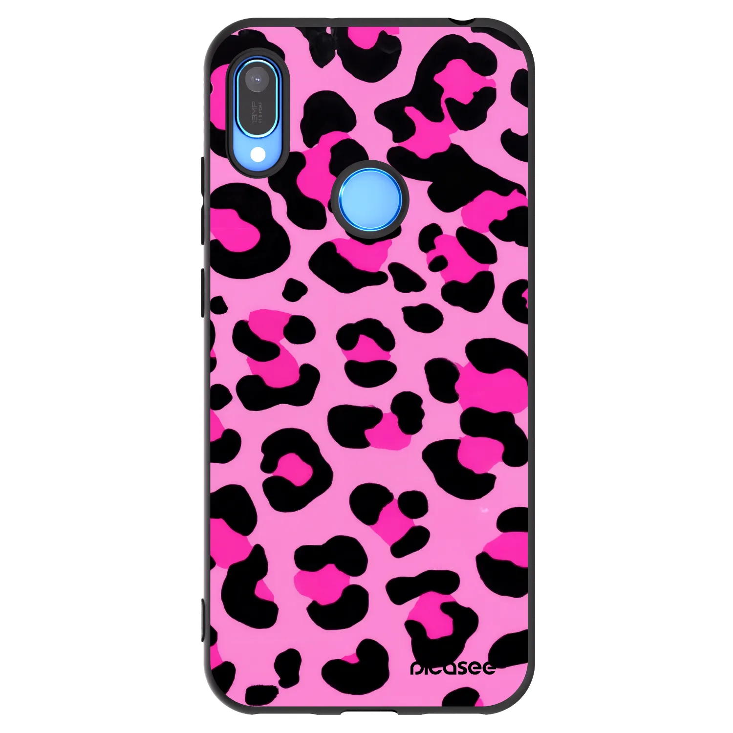 Picasee silikonowe czarne etui na Huawei Y6 2019 - Pink Tiger