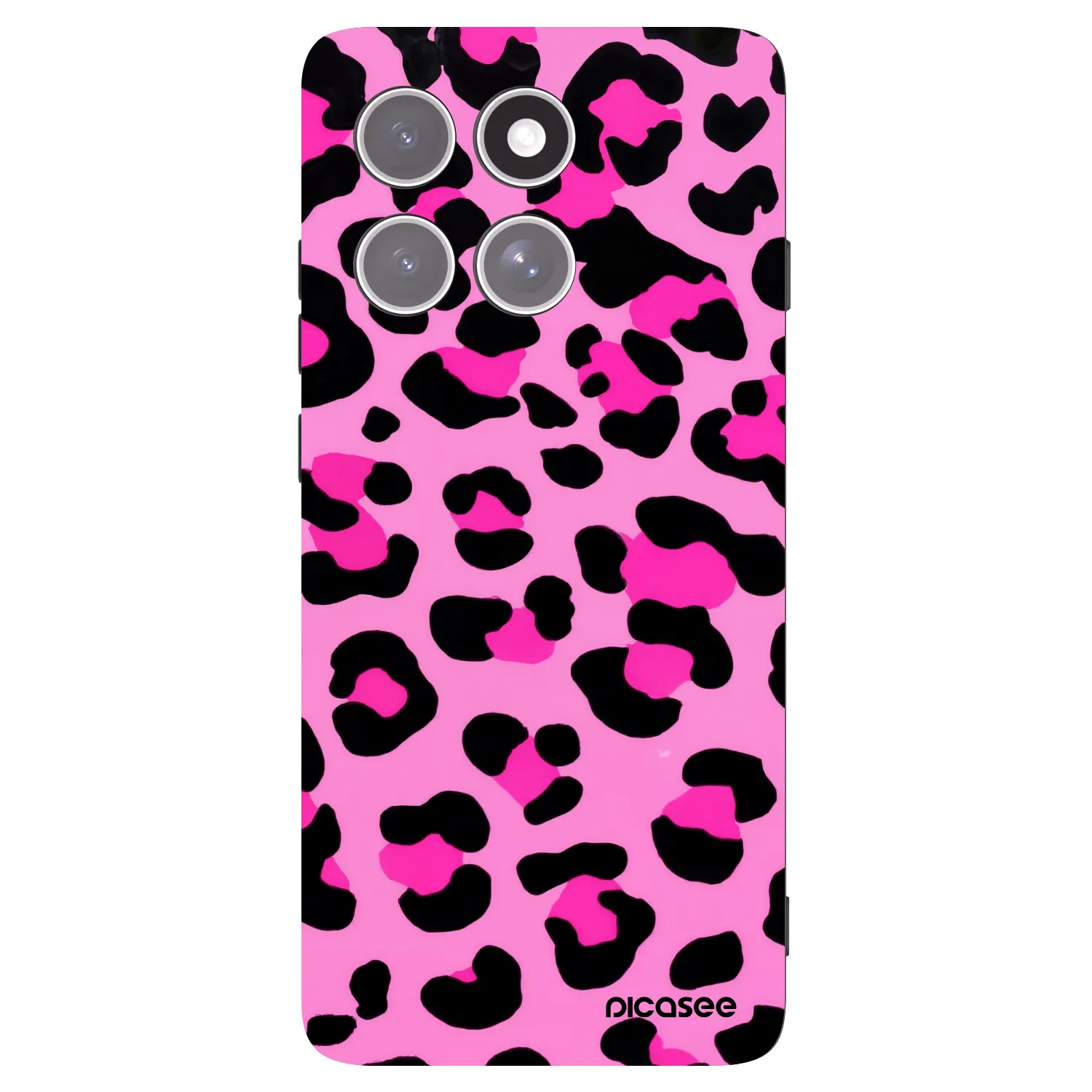 Picasee silikonowe czarne etui na Motorola Edge 60 Pro - Pink Tiger