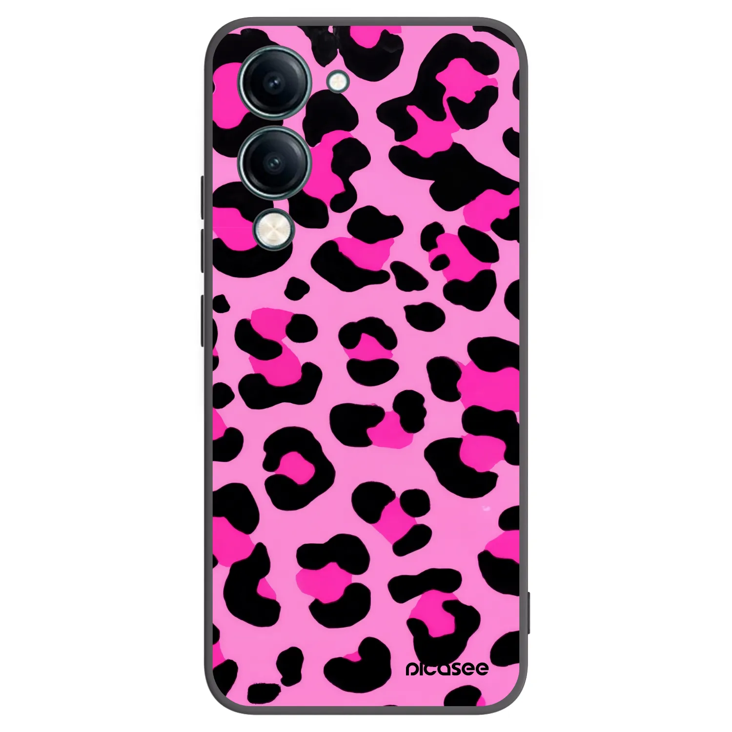 Picasee silikonowe czarne etui na Vivo Y29s 5G - Pink Tiger