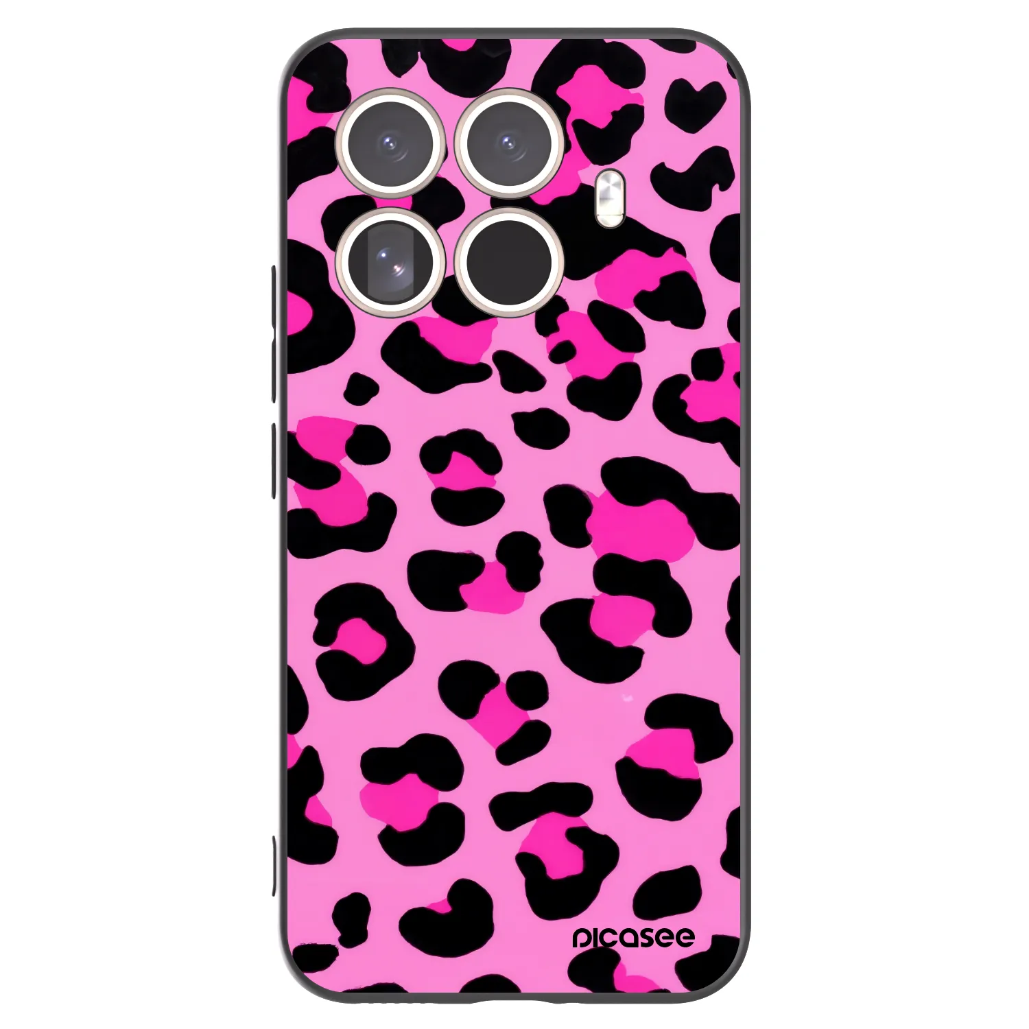 Picasee silikonowe czarne etui na Xiaomi 15T Pro - Pink Tiger