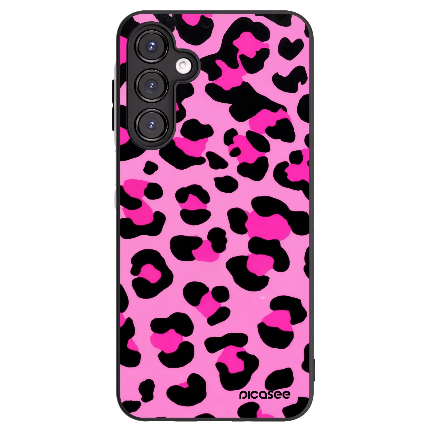 Picasee silikonowe czarne etui na Samsung Galaxy A16 4G - Pink Tiger