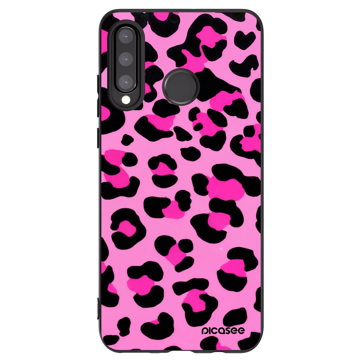 Picasee silikonowe czarne etui na Huawei P30 Lite - Pink Tiger