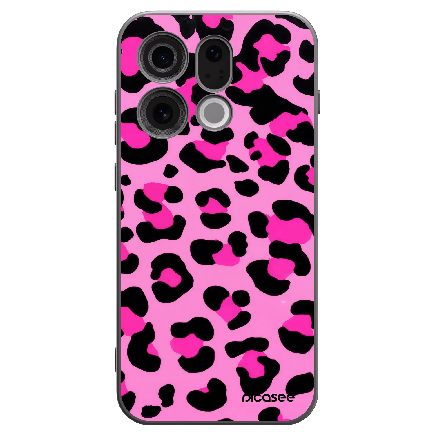 Picasee silikonowe czarne etui na OPPO Find X9 - Pink Tiger