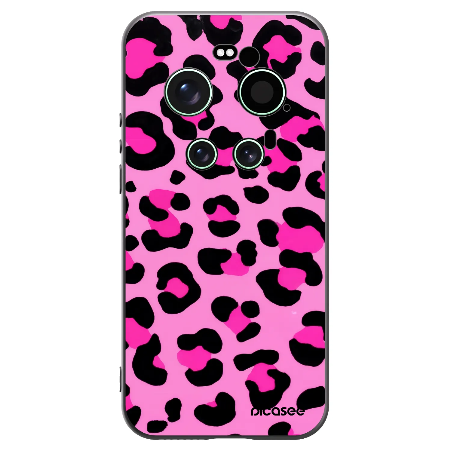 Picasee silikonowe czarne etui na Xiaomi 17 Ultra - Pink Tiger