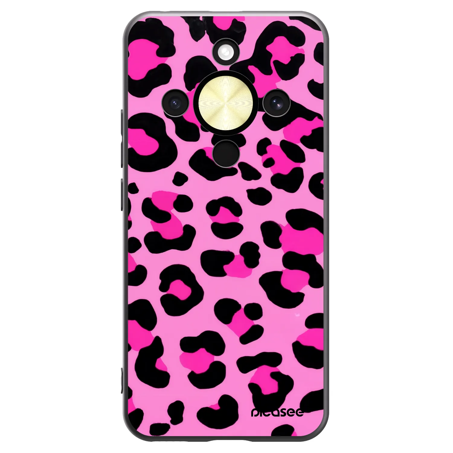 Picasee silikonowe czarne etui na Honor Magic8 Lite 5G - Pink Tiger