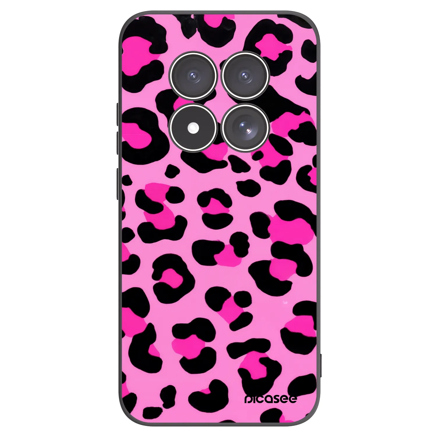 Picasee silikonowe czarne etui na Xiaomi Redmi Note 15 Pro 5G - Pink Tiger