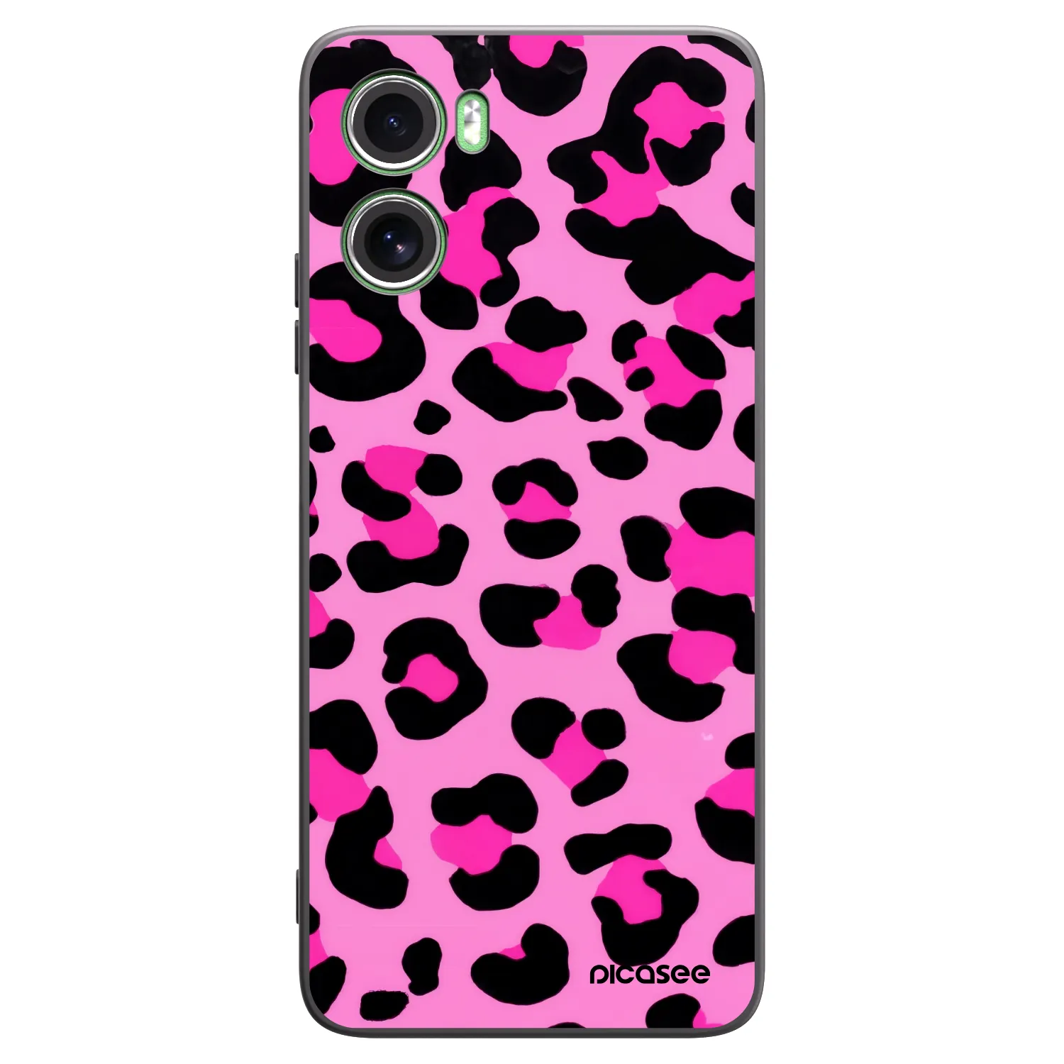 Picasee silikonowe czarne etui na Motorola Moto G06 - Pink Tiger