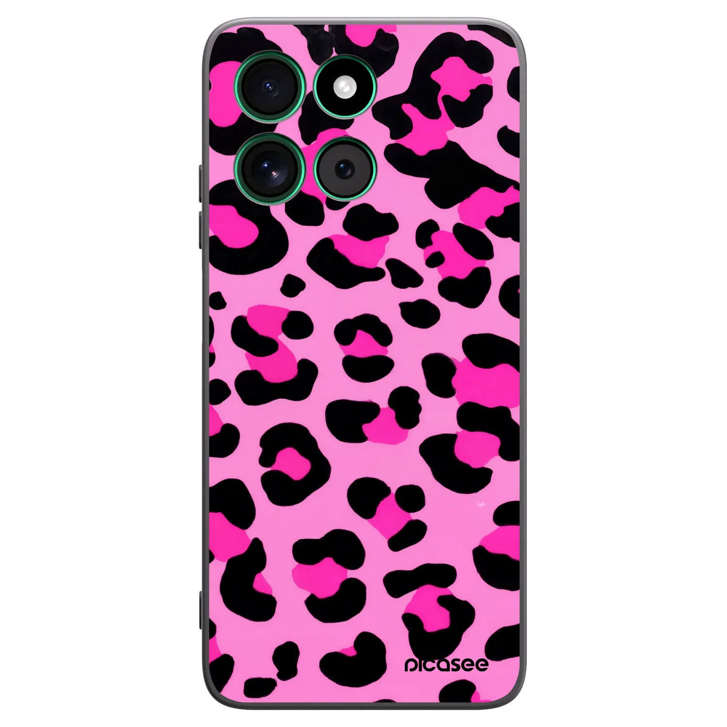 Picasee silikonowe czarne etui na Motorola Moto G57 Power - Pink Tiger
