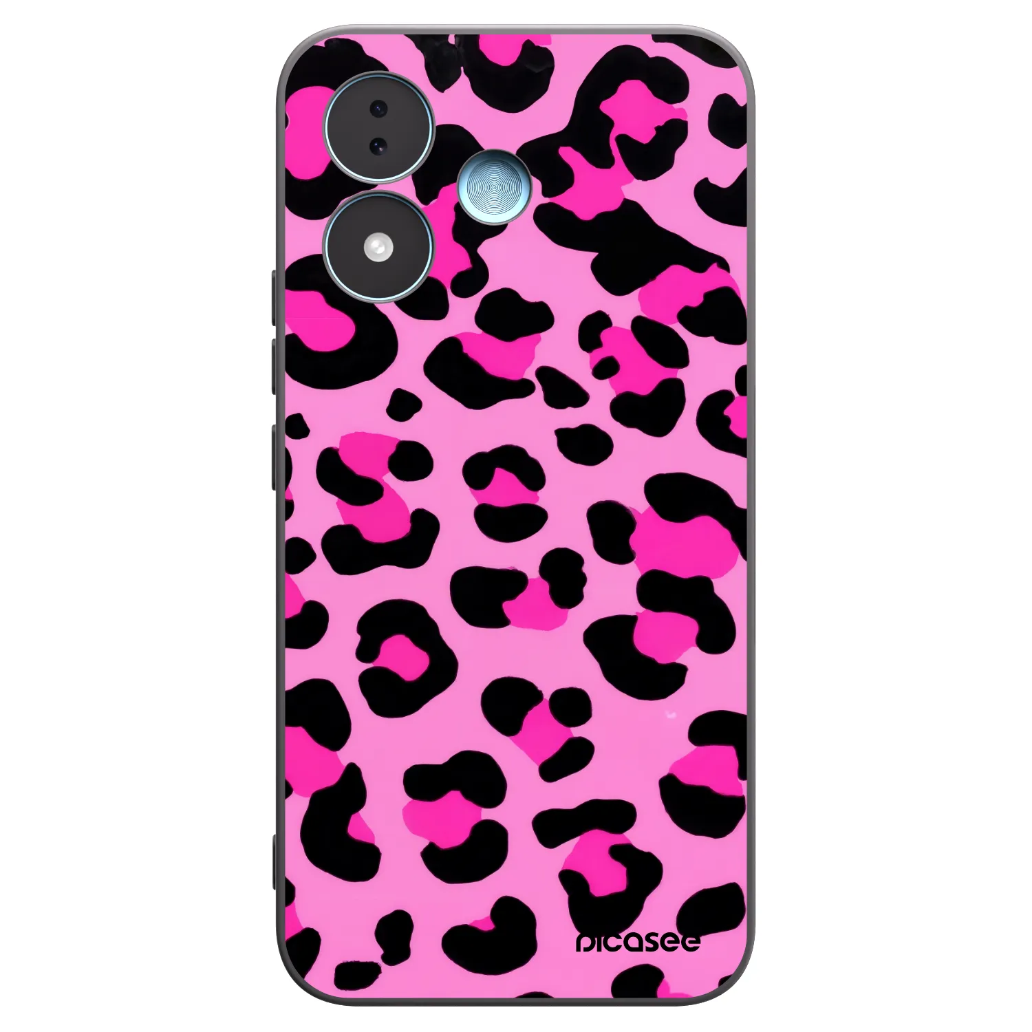 Picasee silikonowe czarne etui na Xiaomi Redmi Note 17 5G - Pink Tiger