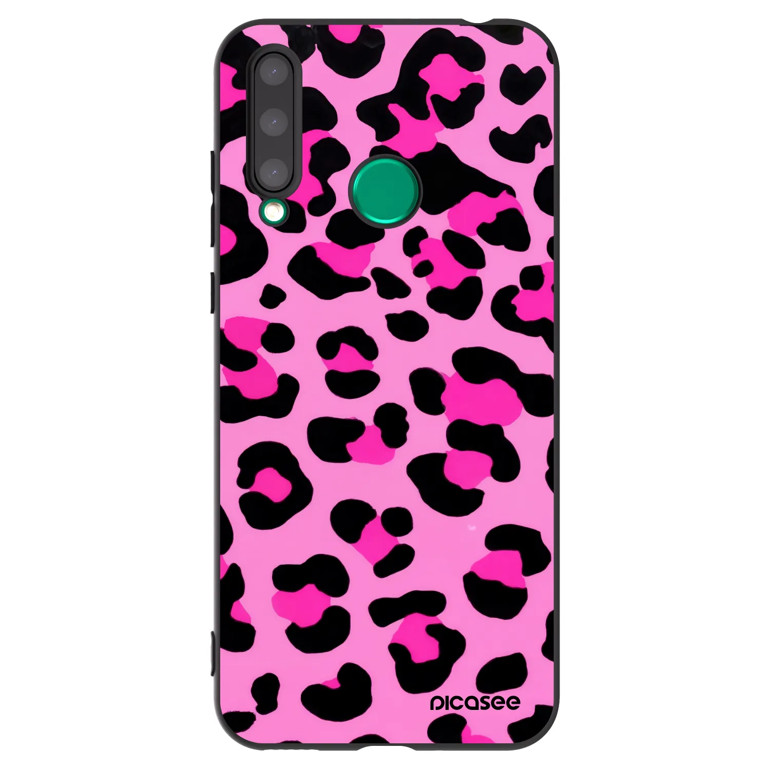 Picasee silikonowe czarne etui na Honor 20 Lite - Pink Tiger