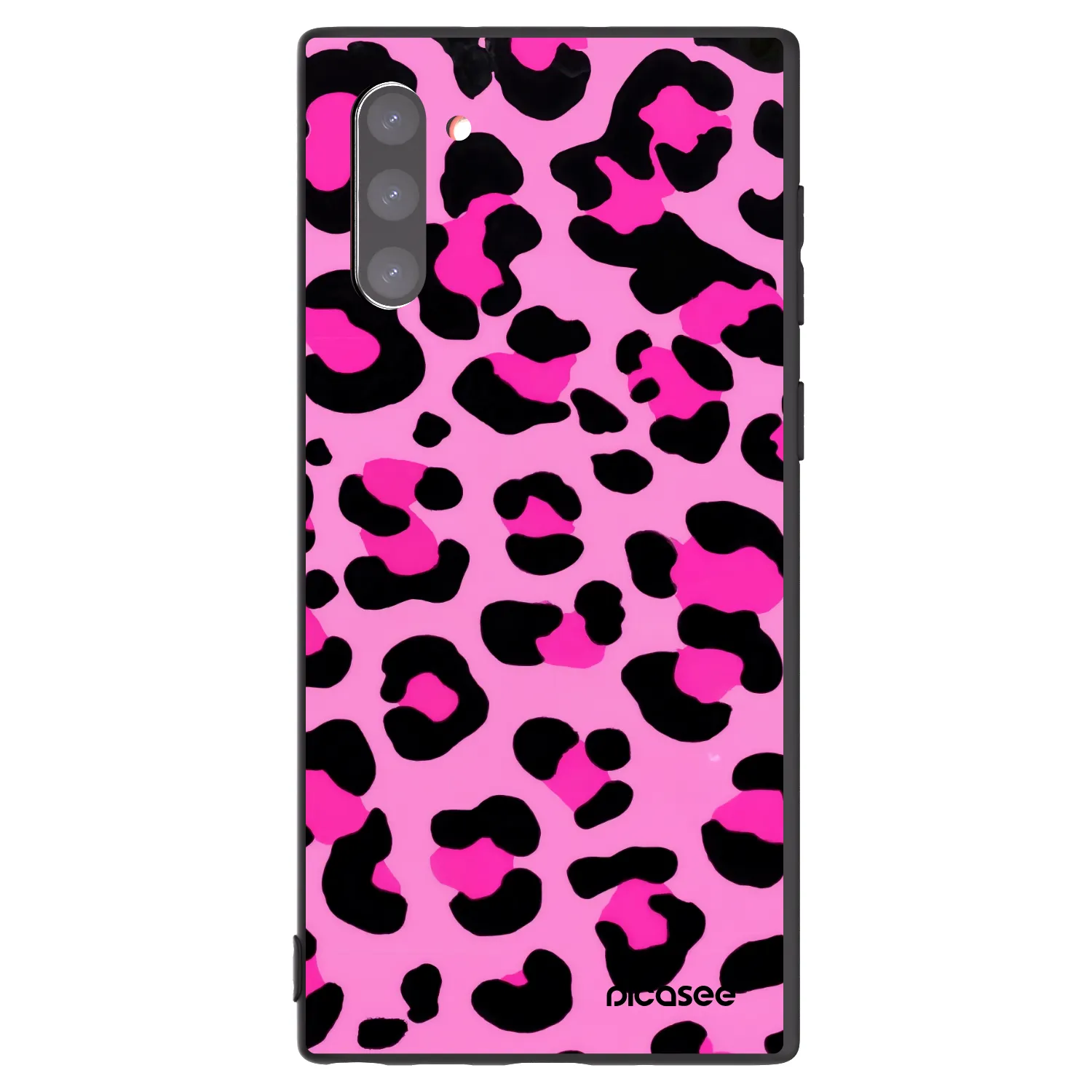 Picasee silikonowe czarne etui na Samsung Galaxy Note 10 N970F - Pink Tiger