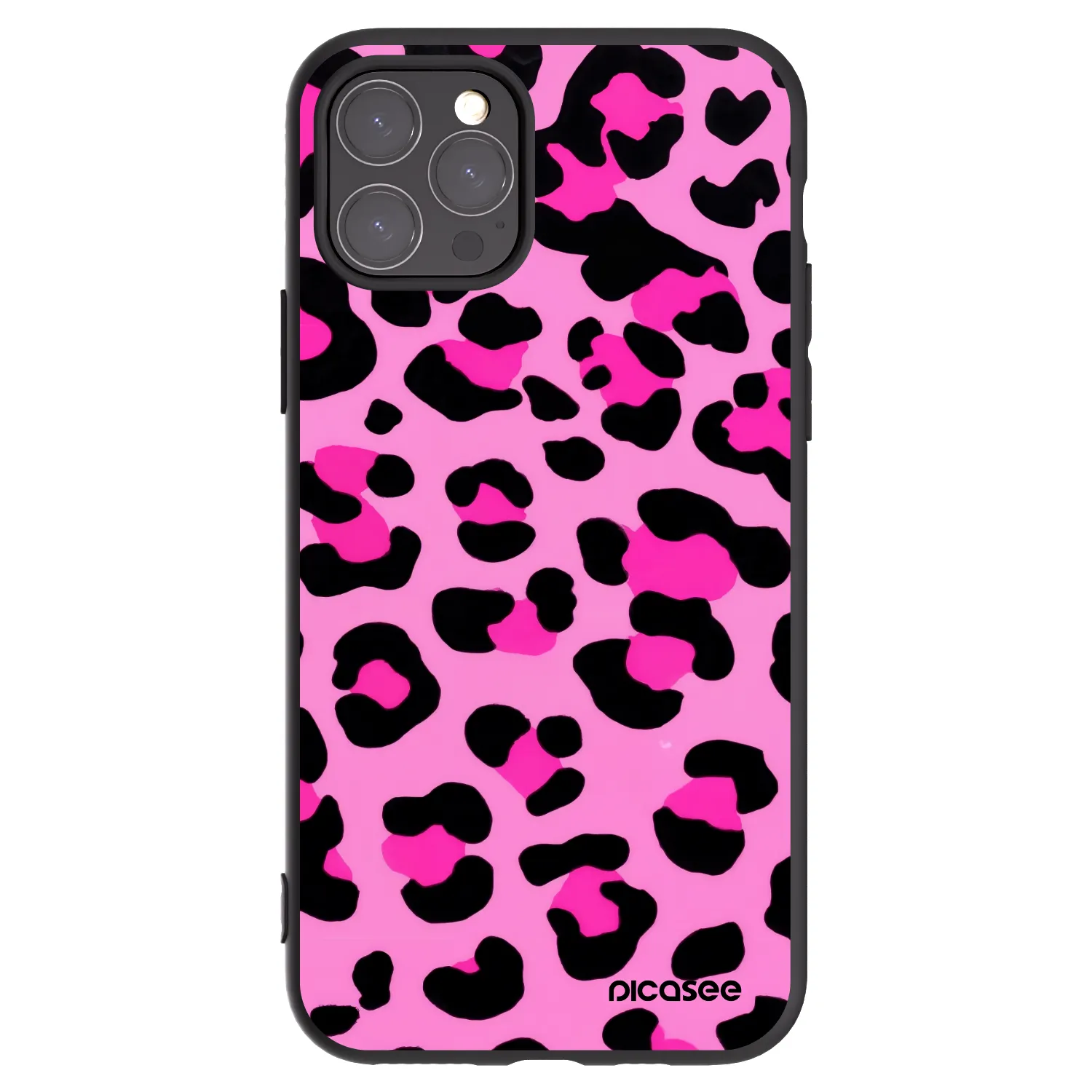 Picasee silikonowe czarne etui na Apple iPhone 11 Pro - Pink Tiger