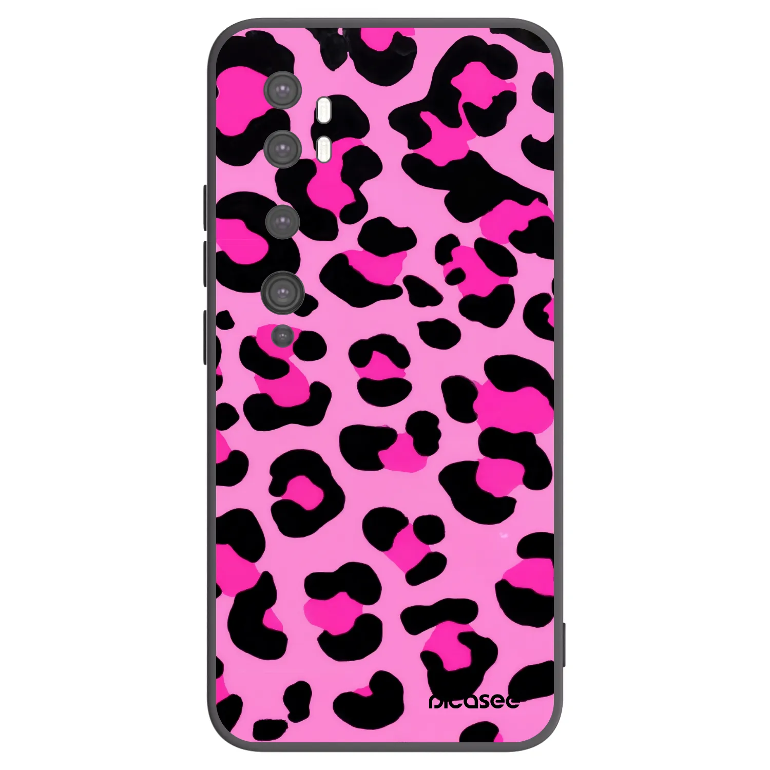Picasee silikonowe czarne etui na Xiaomi Mi Note 10 (Pro) - Pink Tiger