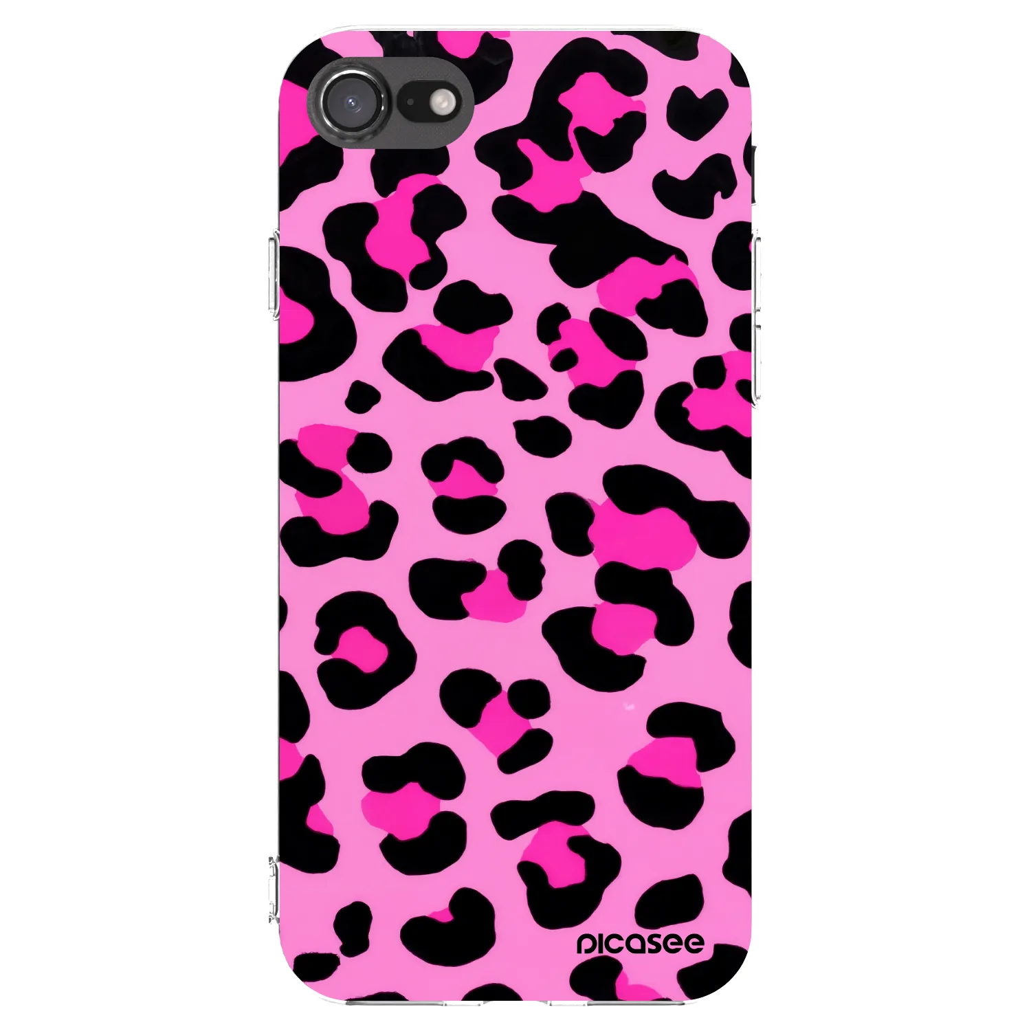 Picasee silikonowe przeźroczyste etui na Apple iPhone SE 2020 - Pink Tiger
