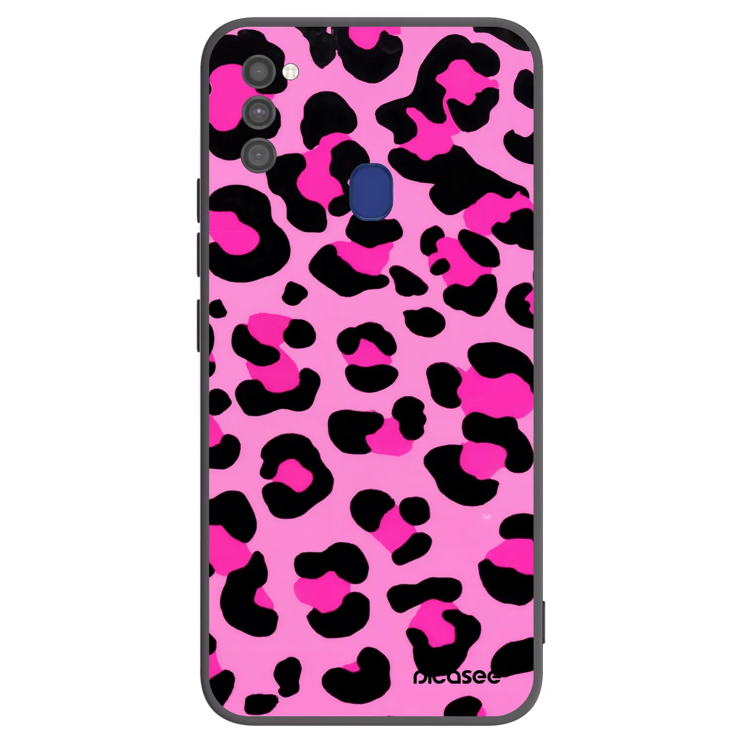 Picasee silikonowe czarne etui na Samsung Galaxy M21 M215F - Pink Tiger