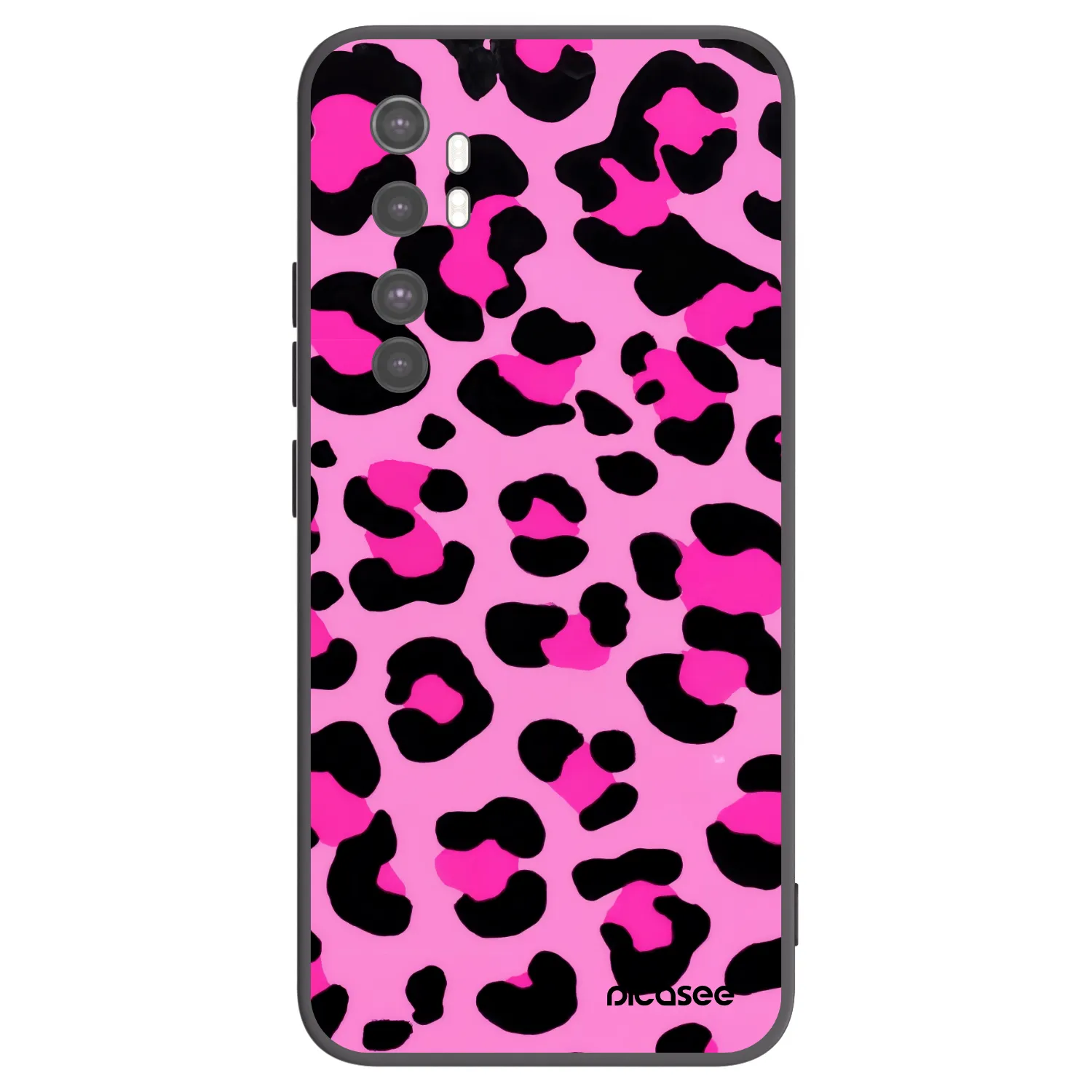 Picasee silikonowe czarne etui na Xiaomi Mi Note 10 Lite - Pink Tiger
