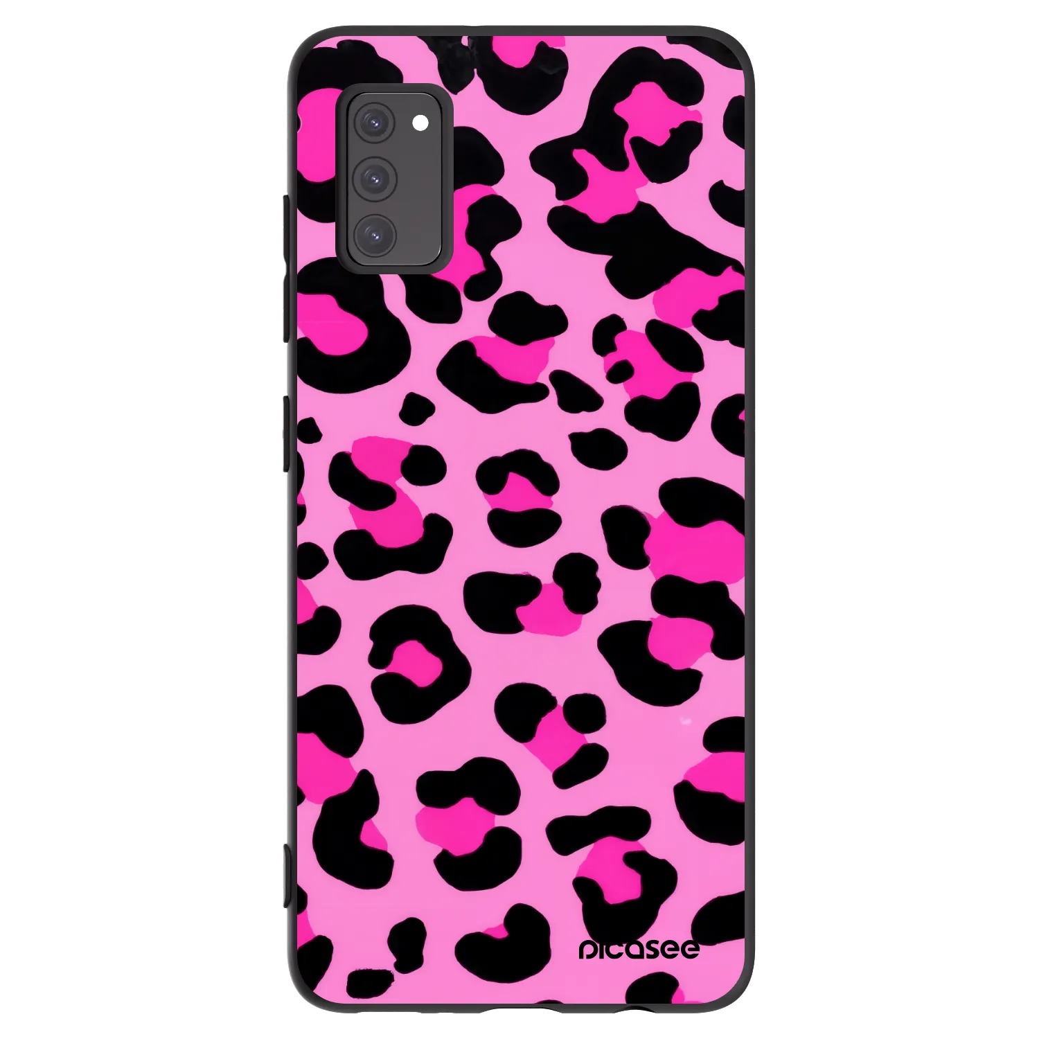 Picasee silikonowe czarne etui na Samsung Galaxy A41 A415F - Pink Tiger