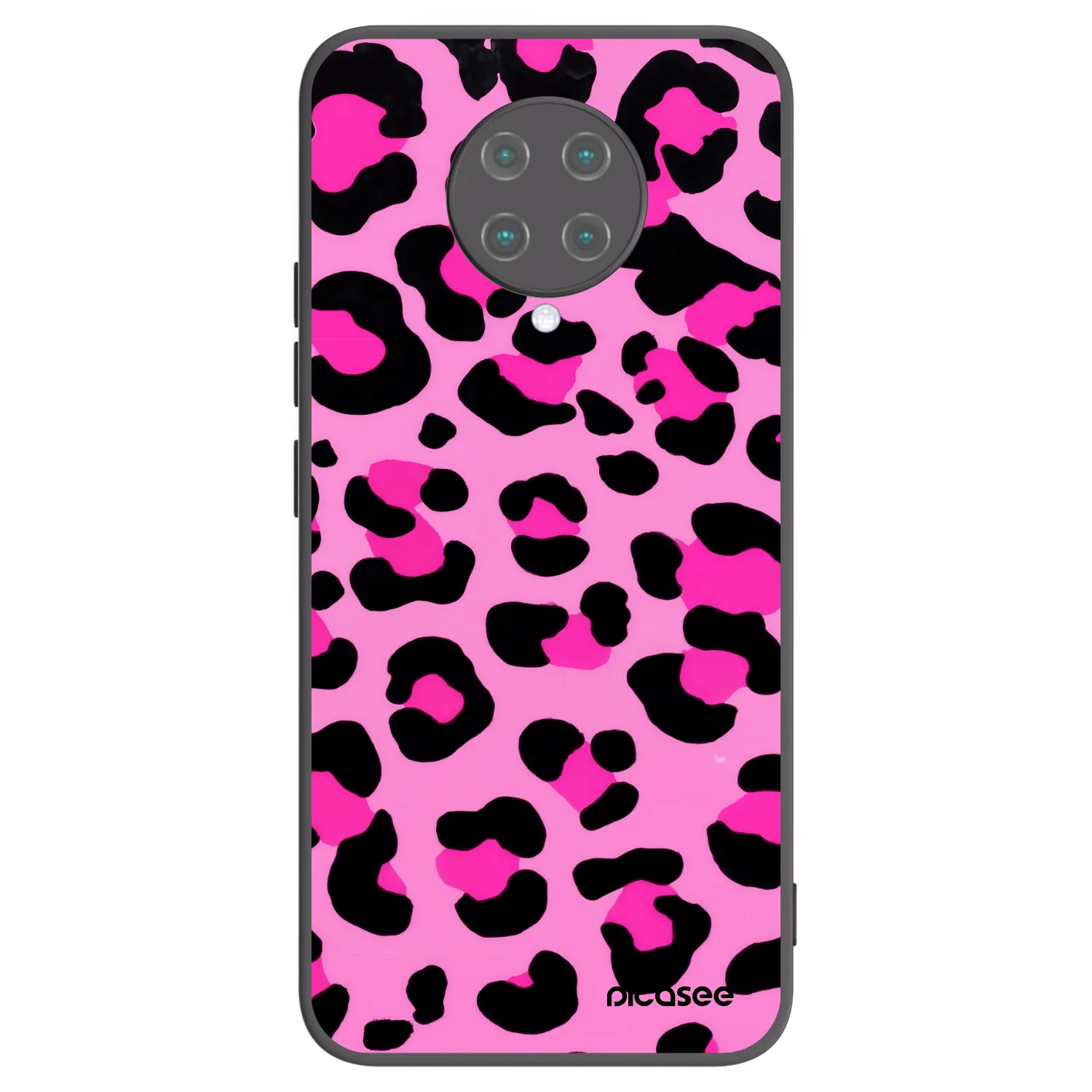 Picasee silikonowe czarne etui na Xiaomi Poco F2 Pro - Pink Tiger
