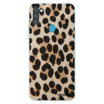 Picasee silikonowe przeźroczyste etui na Samsung Galaxy M11 - Brown Tiger