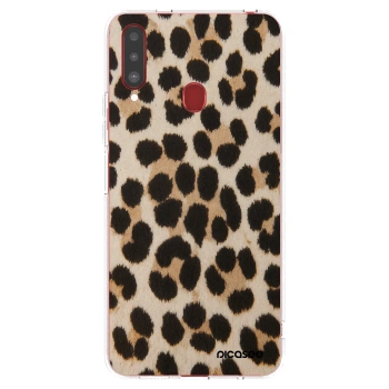 Picasee silikonowe przeźroczyste etui na Samsung Galaxy A20s - Brown Tiger