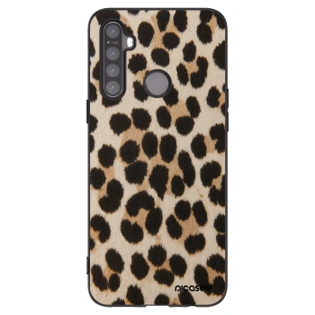 Picasee silikonowe czarne etui na Realme 6i - Brown Tiger
