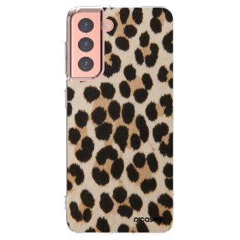 Picasee silikonowe przeźroczyste etui na Samsung Galaxy S21 5G G991B - Brown Tiger