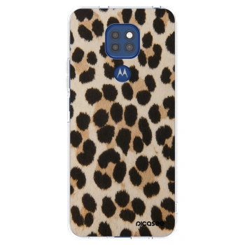 Picasee silikonowe przeźroczyste etui na Motorola Moto G9 Play - Brown Tiger