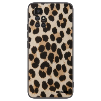 Picasee silikonowe czarne etui na Xiaomi Redmi 10 - Brown Tiger