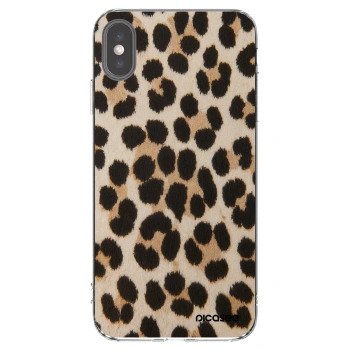 Picasee silikonowe przeźroczyste etui na Apple iPhone XS Max - Brown Tiger