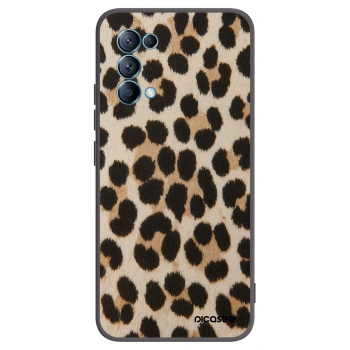Picasee silikonowe czarne etui na OPPO Reno 5 5G - Brown Tiger