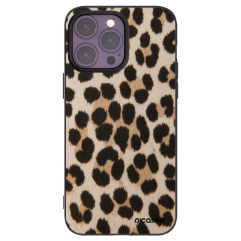 Picasee silikonowe czarne etui na Apple iPhone 14 Pro Max - Brown Tiger