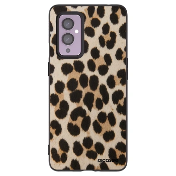 Picasee silikonowe czarne etui na OnePlus 9 - Brown Tiger