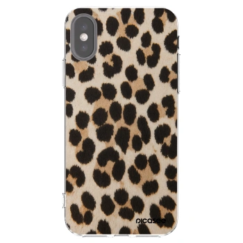 Picasee silikonowe przeźroczyste etui na Apple iPhone X/XS - Brown Tiger