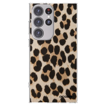 Picasee silikonowe przeźroczyste etui na Samsung Galaxy S23 Ultra 5G - Brown Tiger