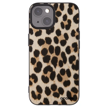 Picasee silikonowe czarne etui na Apple iPhone 15 - Brown Tiger