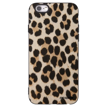Picasee silikonowe czarne etui na Apple iPhone 6/6S - Brown Tiger