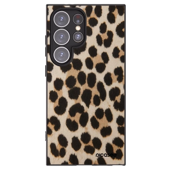 Picasee silikonowe czarne etui na Samsung Galaxy S24 Ultra S928B 5G - Brown Tiger